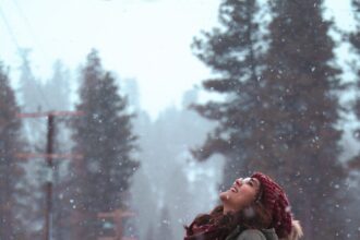 Woman Lifting Her Head Up